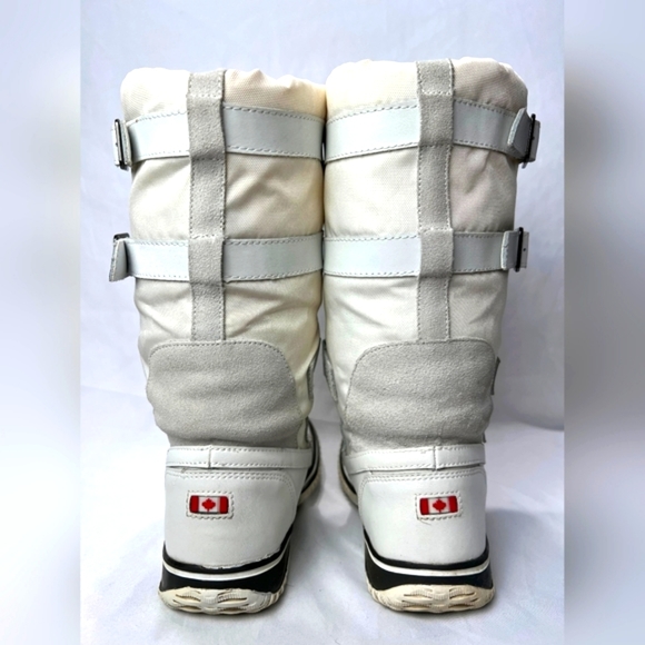 PAJAR Leather Waterproof Grip Women's Tall  Lace-Up Boots White Sz5-5 1/2 - Picture 6 of 7